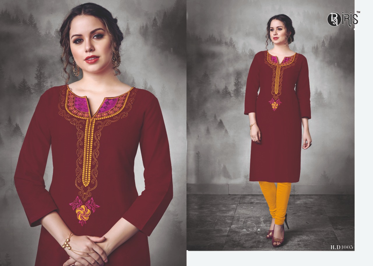 Heer By Iris 1001 To 1010 Series Indian Traditional Wear Collection Beautiful Stylish Fancy Colorful Party Wear & Occasional Wear Cotton Slub Kurtis At Wholesale Price