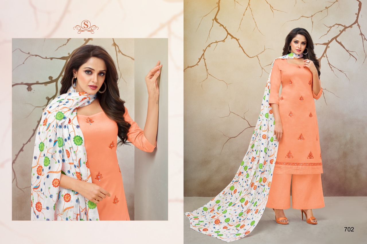Aabida Vol-5 By Samaira Fashion 702 To 710 Series Beautiful Stylish Fancy Colorful Casual Wear & Ethnic Wear Pure Cotton Jam Silk With Work Dresses At Wholesale Price