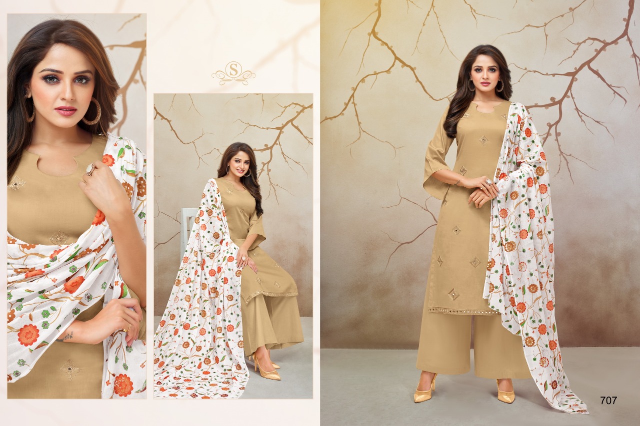 Aabida Vol-5 By Samaira Fashion 702 To 710 Series Beautiful Stylish Fancy Colorful Casual Wear & Ethnic Wear Pure Cotton Jam Silk With Work Dresses At Wholesale Price
