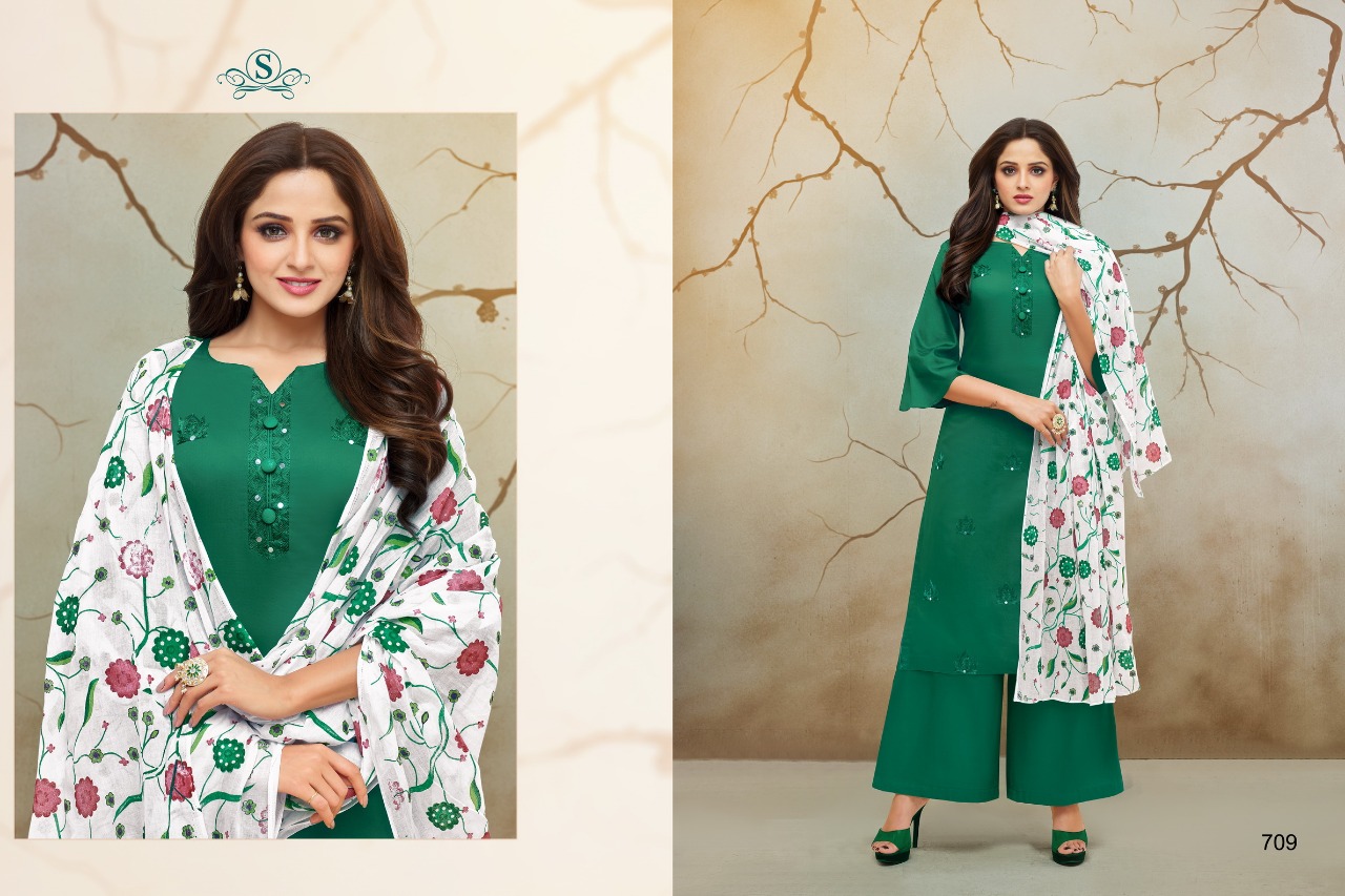 Aabida Vol-5 By Samaira Fashion 702 To 710 Series Beautiful Stylish Fancy Colorful Casual Wear & Ethnic Wear Pure Cotton Jam Silk With Work Dresses At Wholesale Price