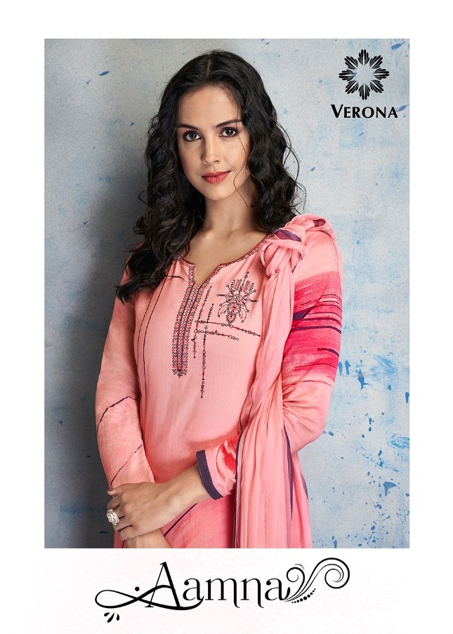 Aamna By Verona 3034 To 3042 Series Designer Collection Suits Beautiful Stylish Fancy Colorful Party Wear & Occasional Wear Pure Cotton Lawn Digital Print With Work Dresses At Wholesale Price