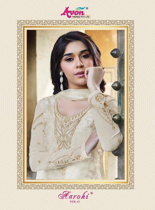 Aarohi Vol-17 By Avon 991 To 997 Series Beautiful Suits Colorful Stylish Fancy Colorful Casual Wear & Ethnic Wear Digital Front Brasso Dresses At Wholesale Price