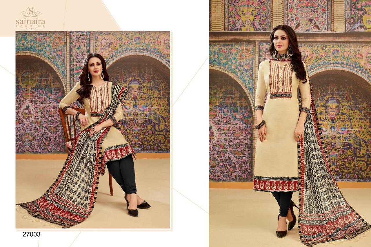 Abhinandan By Samaira Fashion 27000 To 27008 Series Beautiful Suits Colorful Stylish Fancy Casual Wear & Ethnic Wear Pure Jam Silk Print With Embroidery Dresses At Wholesale Price