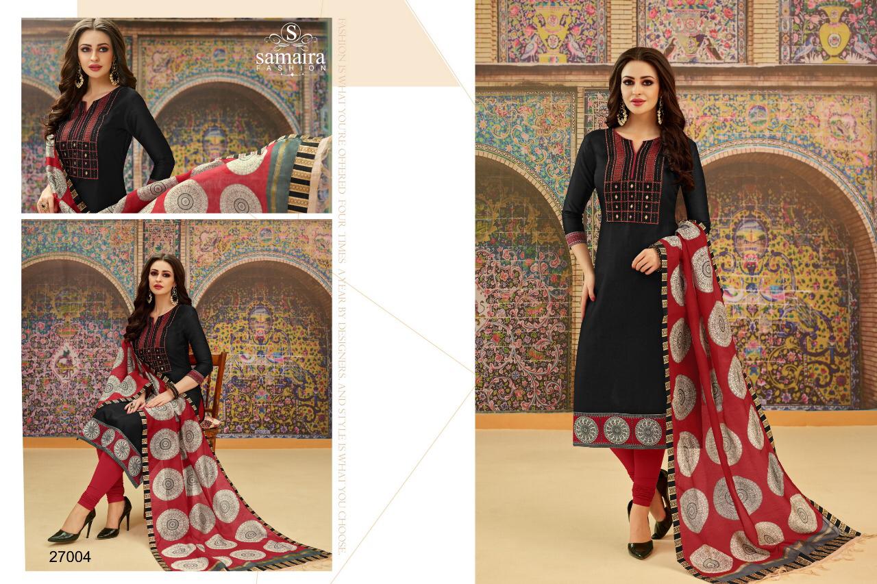 Abhinandan By Samaira Fashion 27000 To 27008 Series Beautiful Suits Colorful Stylish Fancy Casual Wear & Ethnic Wear Pure Jam Silk Print With Embroidery Dresses At Wholesale Price