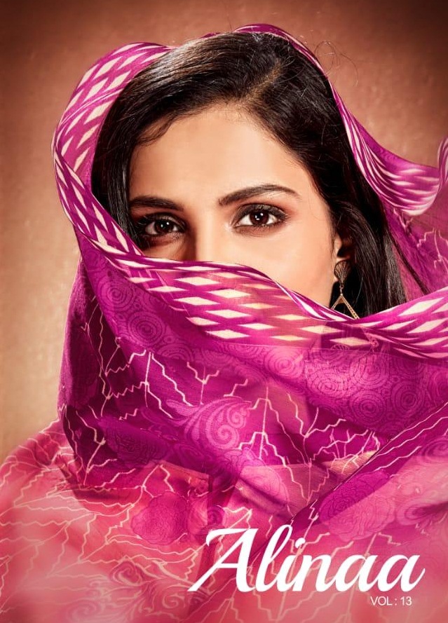 Alinaa Vol-13 By Ritu International 1001 To 1010 Series Designer Beautiful Fancy Colorful Stylish Wedding Wear Collection Party Wear & Occasional Wear Pure Glace Cotton Digital Style Print  Dresses At Wholesale Price