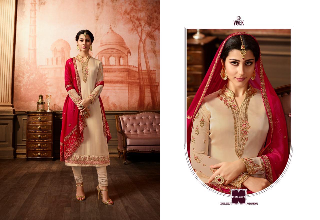 Ameen Nx By Vivek Fashion Beautiful Suits Stylish Fancy Colorful Casual Wear & Ethnic Wear Collection Satin Georgette Embroidered Dresses At Wholesale Price