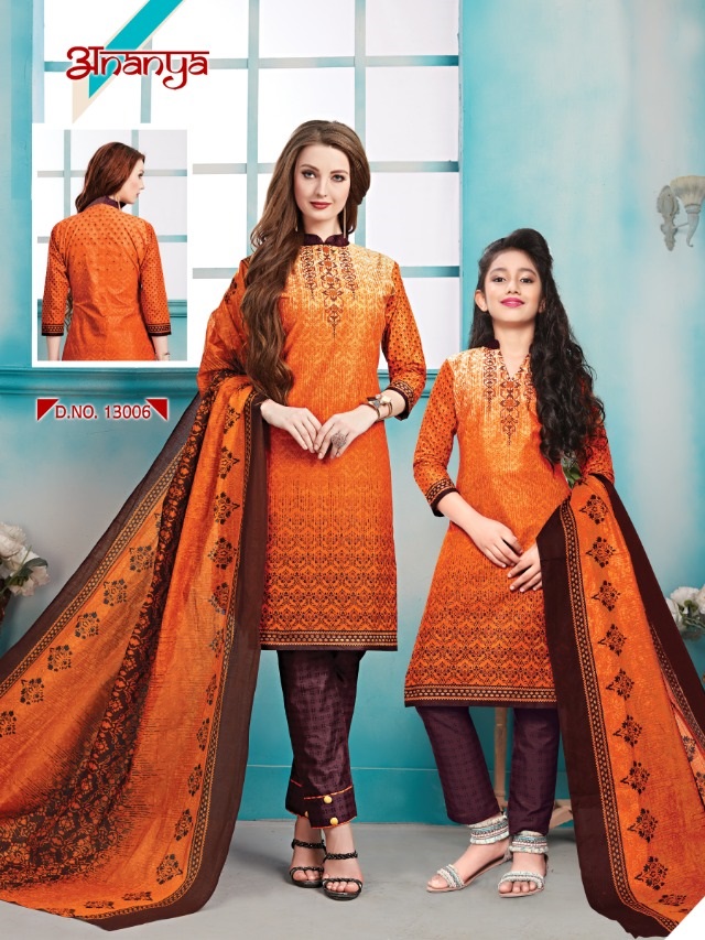 Ananya Vol-13 By Ganesha 13005 To 13016 Series Indian Traditional Wear Collection Beautiful Stylish Fancy Colorful Party Wear & Occasional Wear Cotton Printed Dress At Wholesale Price