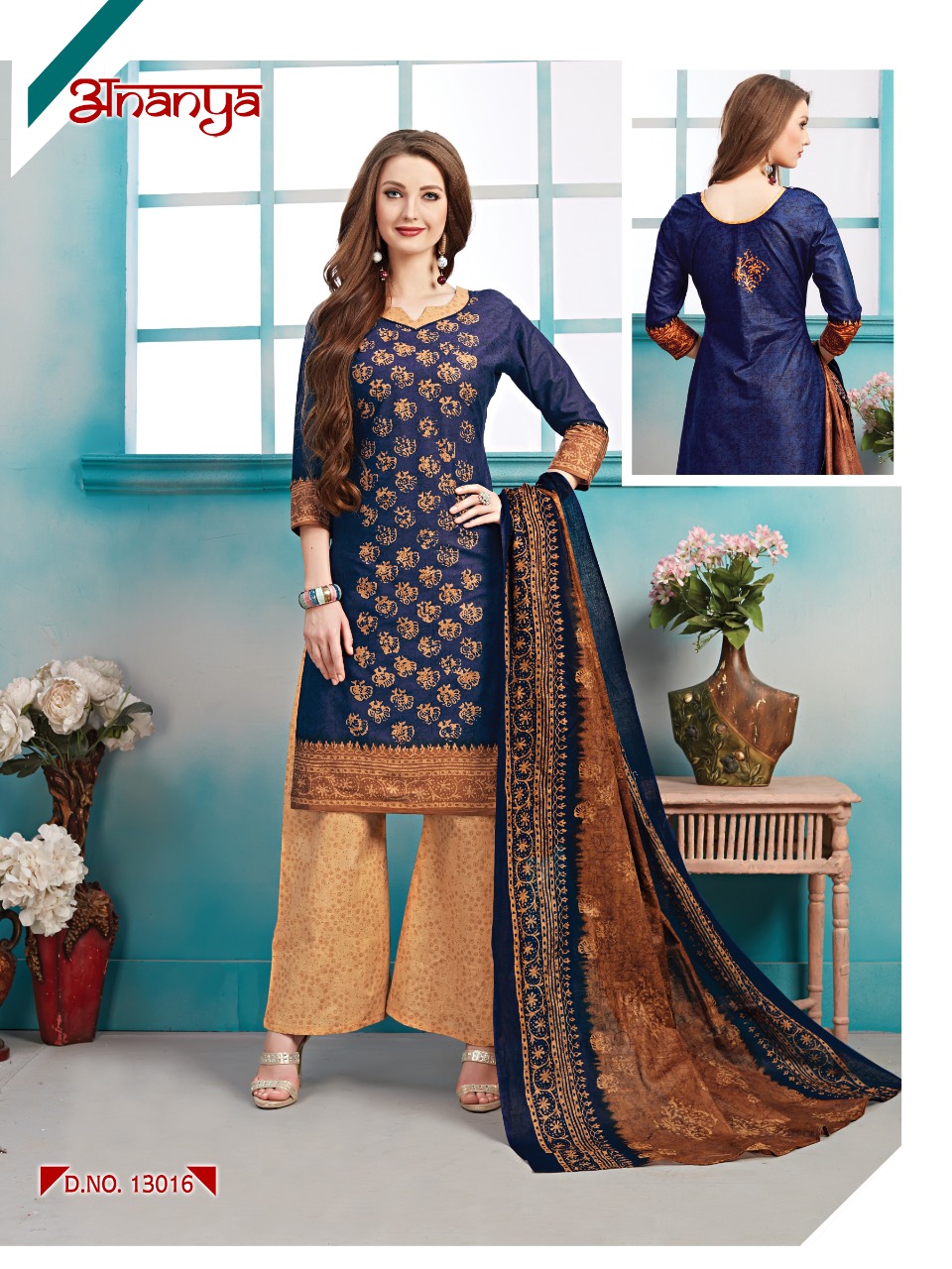 Ananya Vol-13 By Ganesha 13005 To 13016 Series Indian Traditional Wear Collection Beautiful Stylish Fancy Colorful Party Wear & Occasional Wear Cotton Printed Dress At Wholesale Price