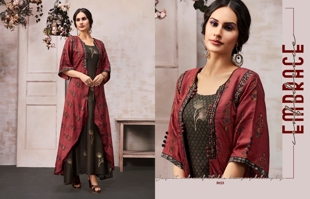Anaya By Kajree Fashion 1021 To 1027 Series Designer Wear Collection Beautiful Stylish Fancy Colorful Party Wear & Occasional Wear Soft Silk Print And Chanderi Printed Gowns At Wholesale Price