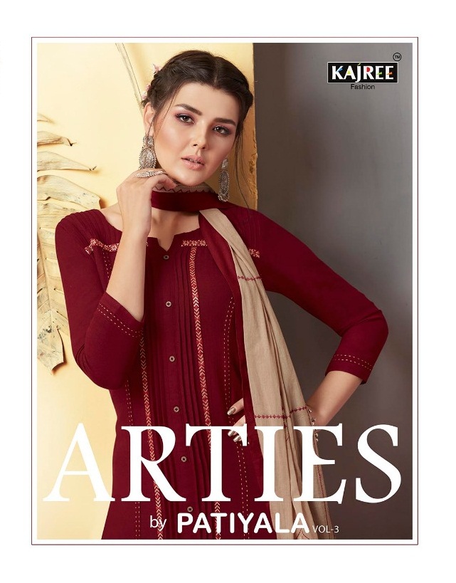 Arties By Patiala Vol-3 By Kajree Fashion 1281 To 1290 Series Beautiful Suits Stylish Colorful Fancy Casual Wear & Ethnic Wear Pure Cotton Print With Embroidery Work Dresses At Wholesale Price