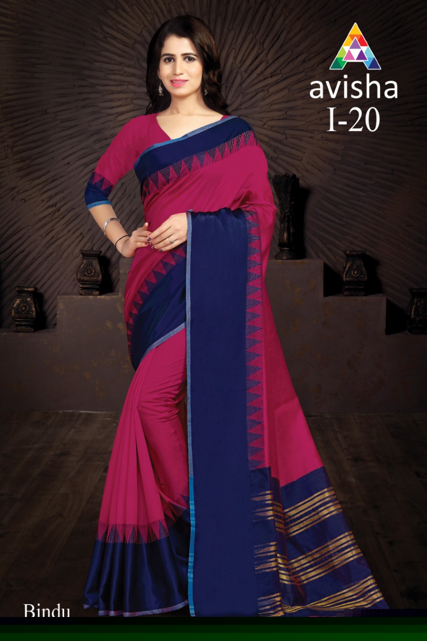 Avisha I-20 By Avisha Indian Traditional Wear Collection Beautiful Stylish Fancy Colorful Party Wear & Occasional Wear Art Silk Cotton Printed Sarees At Wholesale Price