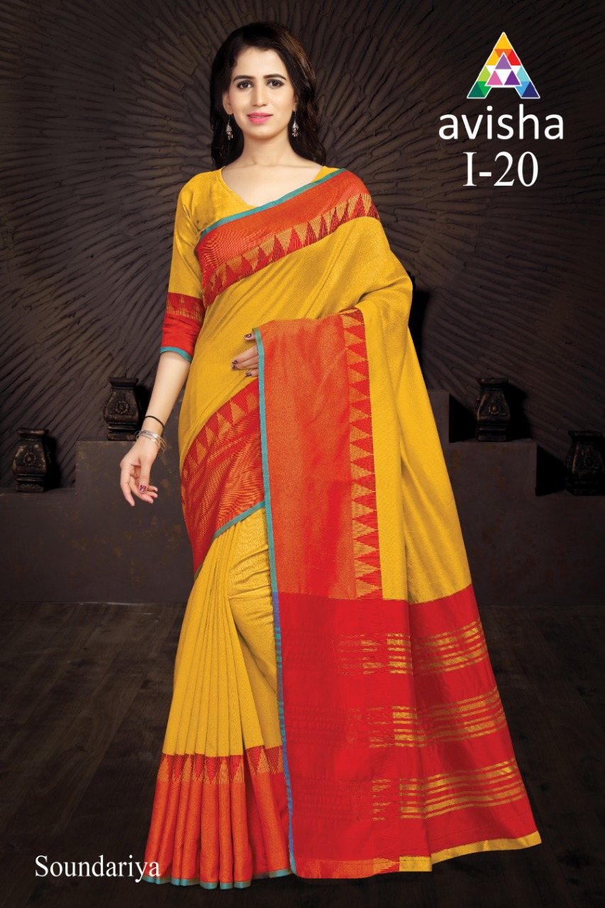 Avisha I-20 By Avisha Indian Traditional Wear Collection Beautiful Stylish Fancy Colorful Party Wear & Occasional Wear Art Silk Cotton Printed Sarees At Wholesale Price