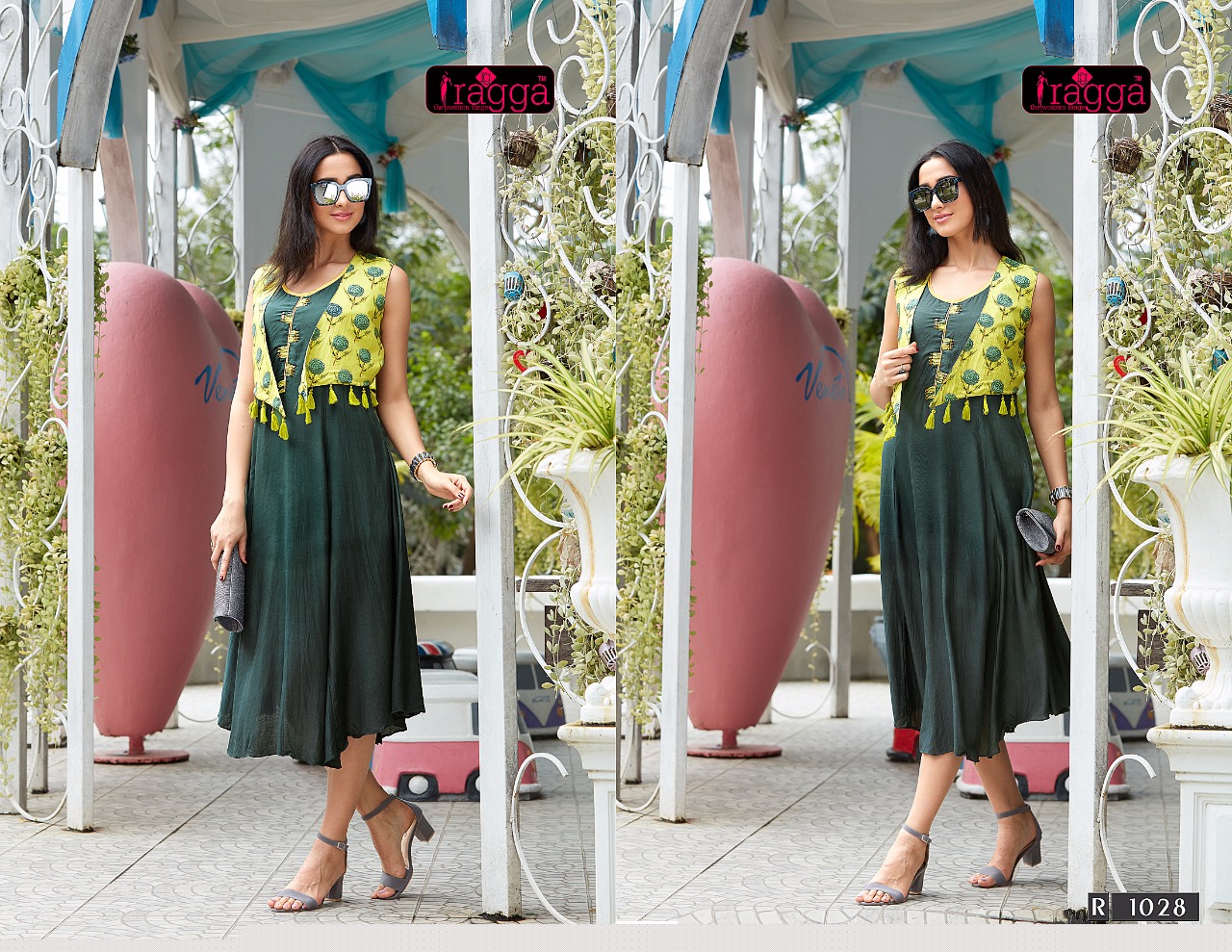 B4u By Ragga 1028 To 1034 Series Designer Stylish Colorful Fancy Beautiful Party Wear Ethnic Wear Heavy Rayon Printed Kurtis At Wholesale Price