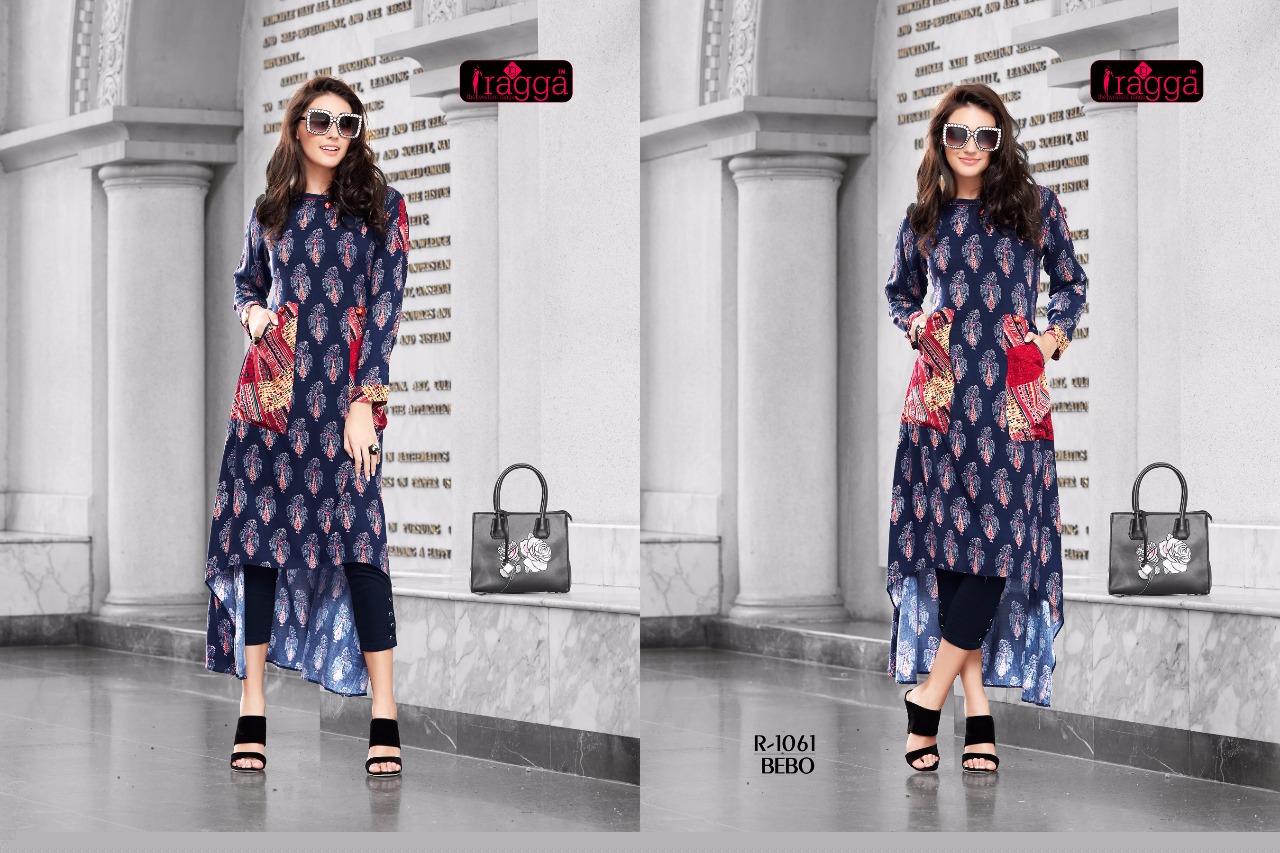 Bebo By Ragga 1058 To 1065 Series Designer Beautiful Colorful Stylish Fancy Casual Wear & Ethnic Wear & Ready To Wear Rayon Printed Kurtis At Wholesale Price