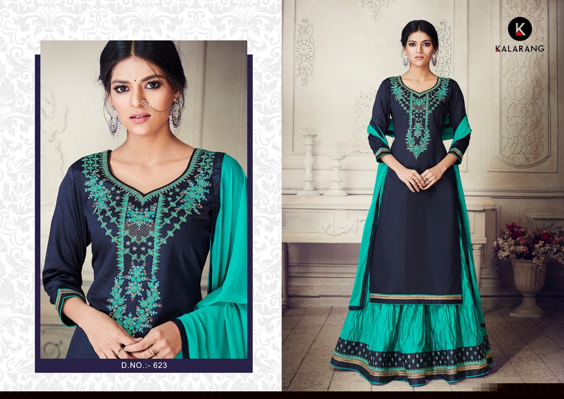 Blossom Vol-4 By Kalarang 621 To 624 Series Designer Suits Beautiful Stylish Fancy Colorful Party Wear & Occasional Wear Jam Silk Cotton With Work Dresses At Wholesale Price
