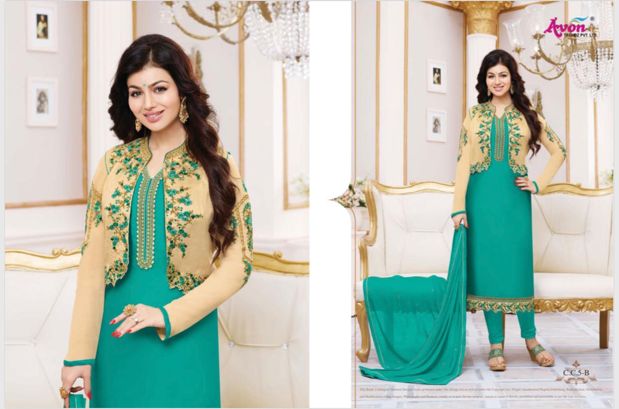 Colour Carnival Hit List-5 By Avon Trendz 5a To 5d Series Indian Traditional Wear Collection Beautiful Stylish Fancy Colorful Party Wear & Occasional Wear Faux Georgette With Heavy Embroidery Dress At Wholesale Price