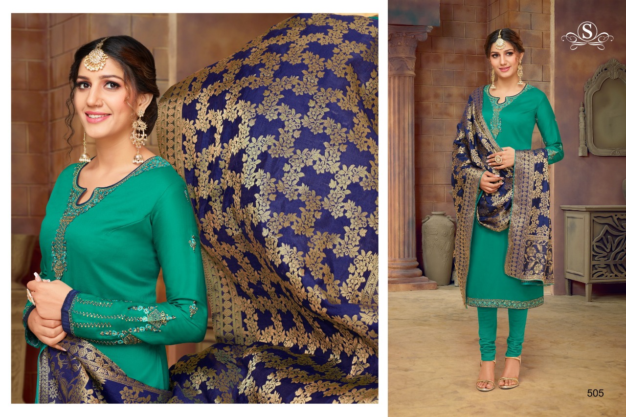 Desi Queen By Smaira Fashion 504 To 512 Series Designer Suits Beautiful Stylish Fancy Colorful Party Wear & Ethnic Wear Pure Cotton Silk With Work Dresses At Wholesale Price