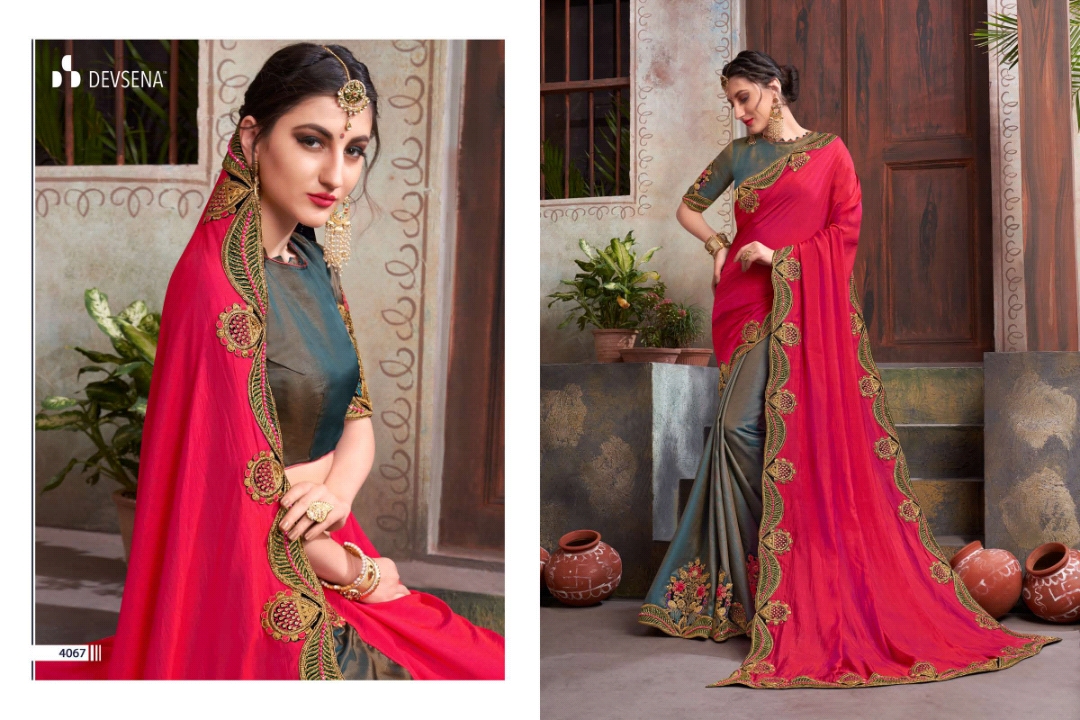 Devsena Vol-6 By Sanjana Designer 4059 To 4069 Series Indian Traditional Wear Collection Beautiful Stylish Fancy Colorful Party Wear & Occasional Wear Fancy Sarees At Wholesale Price