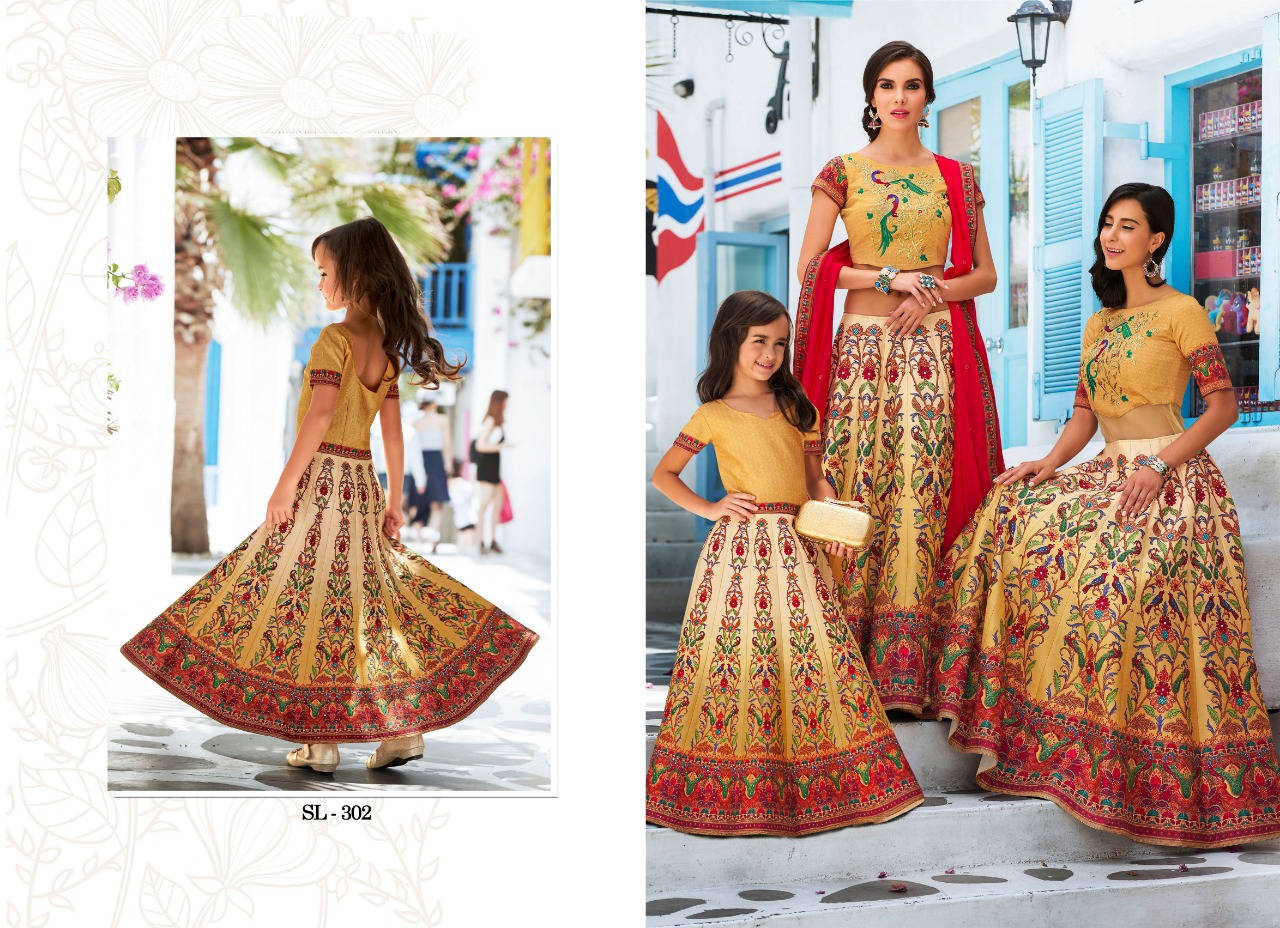 Digital Signature Collection Vol-3 By Aasvaa Sl-301 To Sl-311 Series Designer Beautiful Wedding Collection Occasional Wear & Party Wear Heritage Silk Lehengas At Wholesale Price