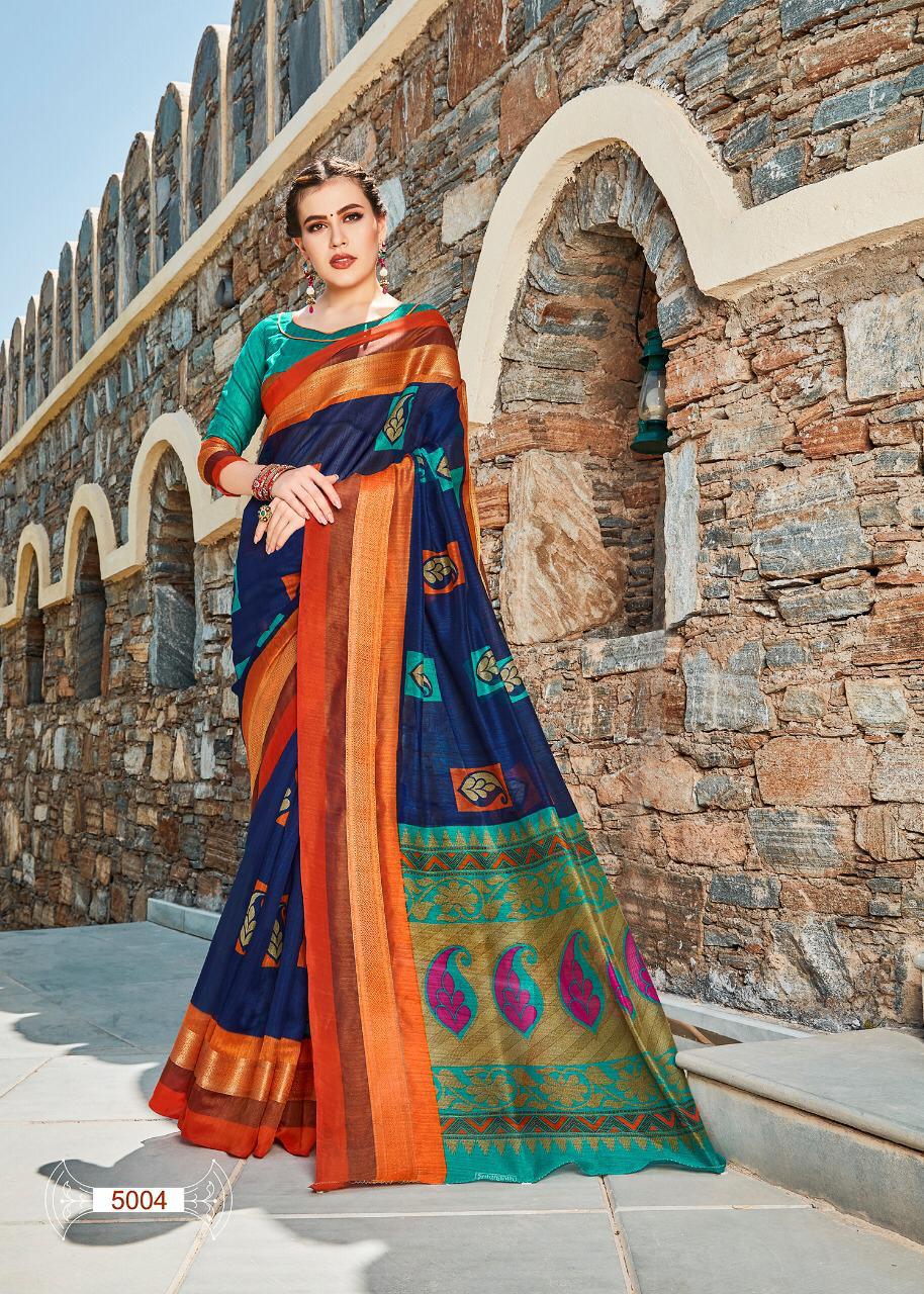 Ellampalli Silk By Fashid Wholesale 5001 To 5012 Series Indian Traditional Wear Collection Beautiful Stylish Fancy Colorful Party Wear & Occasional Wear Chanderi Cotton Sarees At Wholesale Price
