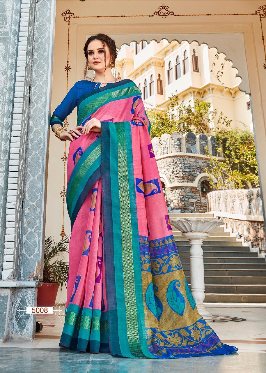 Ellampalli Silk By Fashid Wholesale 5001 To 5012 Series Indian Traditional Wear Collection Beautiful Stylish Fancy Colorful Party Wear & Occasional Wear Chanderi Cotton Sarees At Wholesale Price
