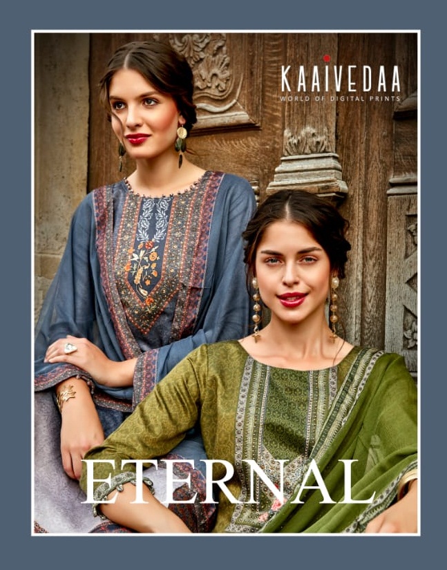 Eternal By Kaaivedda 1101 To 1108 Series Designer Festive Suits Collection Beautiful Stylish Fancy Colorful Party Wear & Occasional Wear Jam Satin With Sarvoski Work Dresses At Wholesale Price