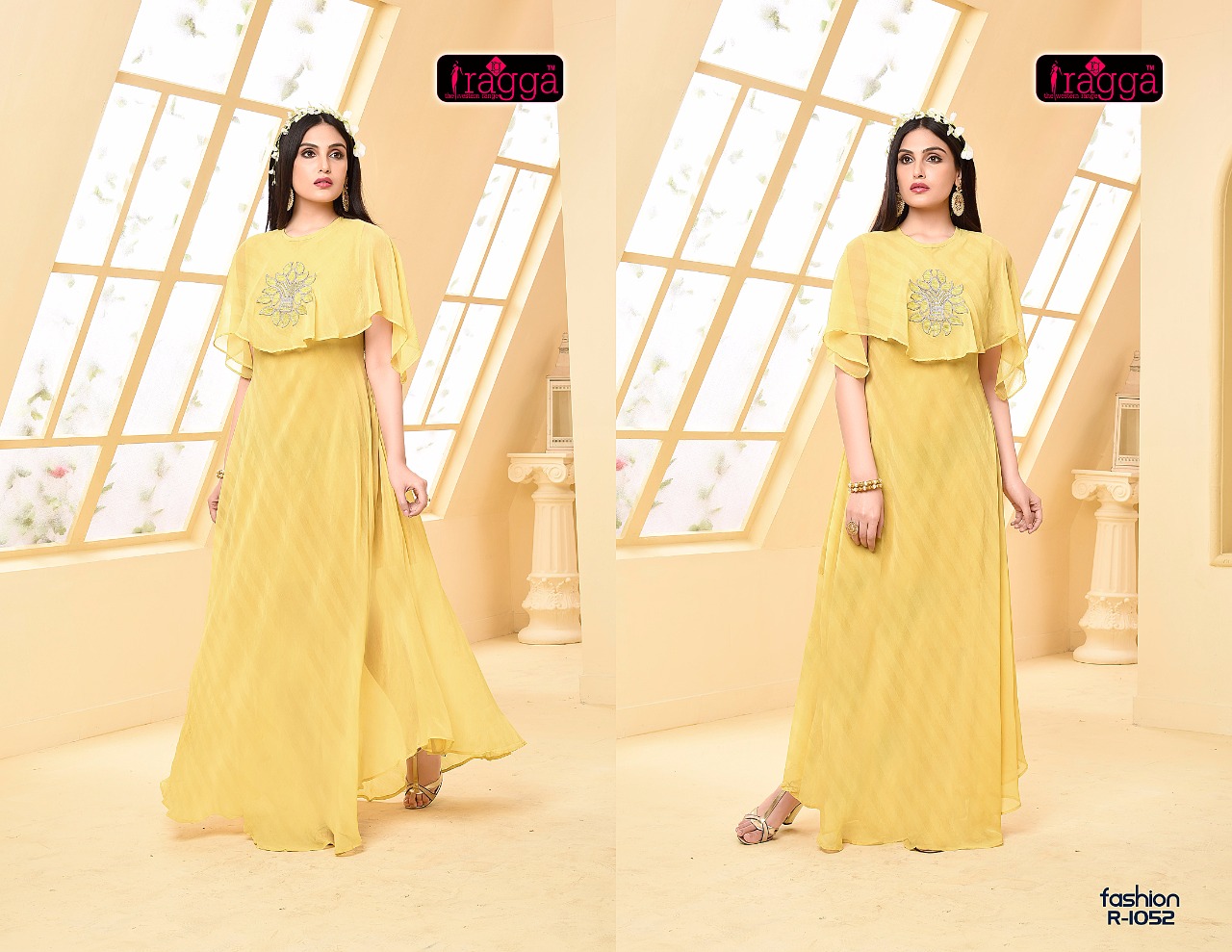 Fashion By Ragga 1048 To 1054 Series Designer Colorful Stylish Fancy Beautiful Casual Wear & Party Wear Georgette Kurtis At Wholesale Price