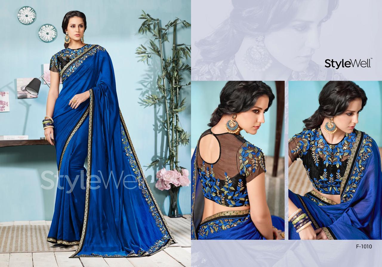 Florenciya By Stylewell 1001 To 1011 Series Indian Traditional Wear Collection Beautiful Stylish Fancy Colorful Party Wear & Occasional Wear Chiffon/silk Digital Printed Sarees At Wholesale Price