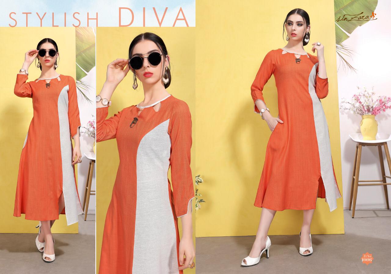 Funky Town By Sin Zara 1001 To 1008 Series Designer Beautiful Stylish Colorful Fancy Ready To Wear & Casual Wear & Ethnic Wear Cotton Kurtis At Wholesale Price