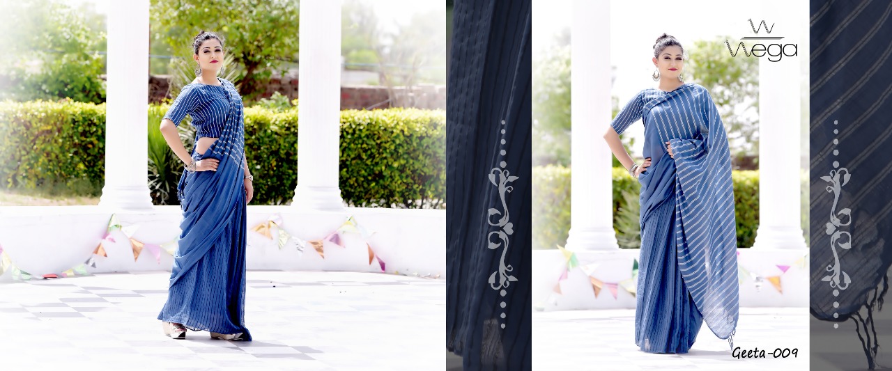 Geeta By Wega 001 To 010 Series Indian Traditional Wear Collection Beautiful Stylish Fancy Colorful Party Wear & Occasional Wear Soft Linen Cotton Slub Zari Weaving Sarees At Wholesale Price
