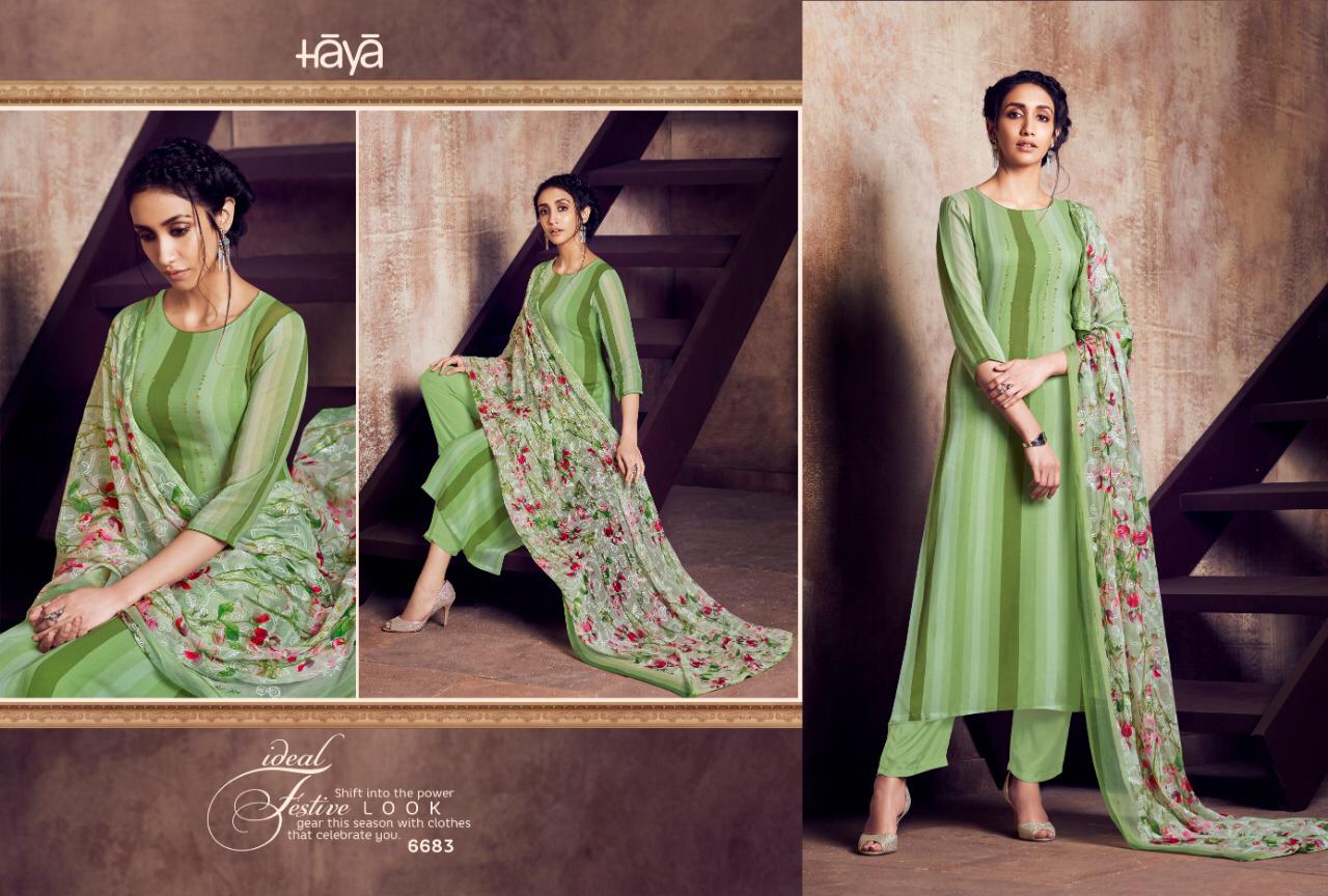 Glorist By Haya 6681 To 6691 Series Designer Pakistani Suits Beautiful Stylish Fancy Colorful Festive Collection Party Wear & Occasional Wear Pure Georgette Embroidered Dresses At Wholesale Price