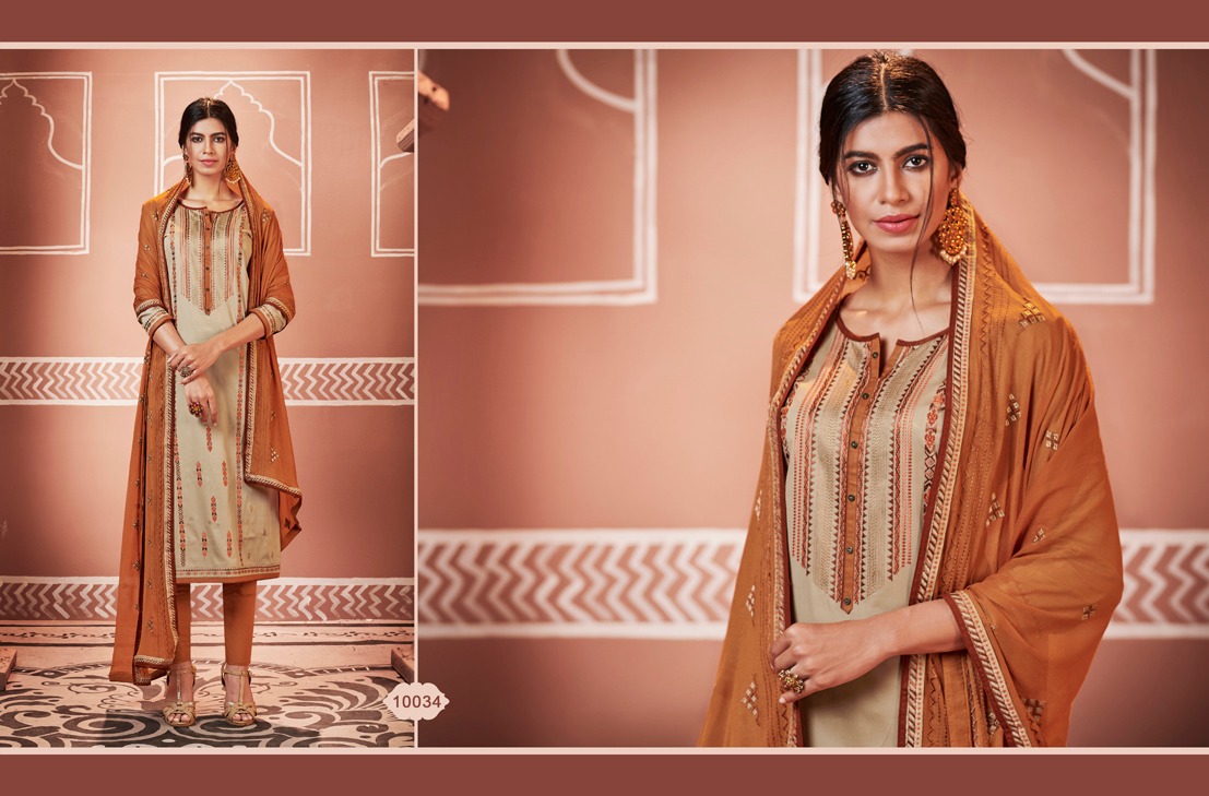 Gulmohar By Ramaiya 10031 To 10038 Series Suits Collection Beautiful Stylish Fancy Colorful Party Wear & Occasional Wear Jam Code Silk With Work Dresses At Wholesale Price