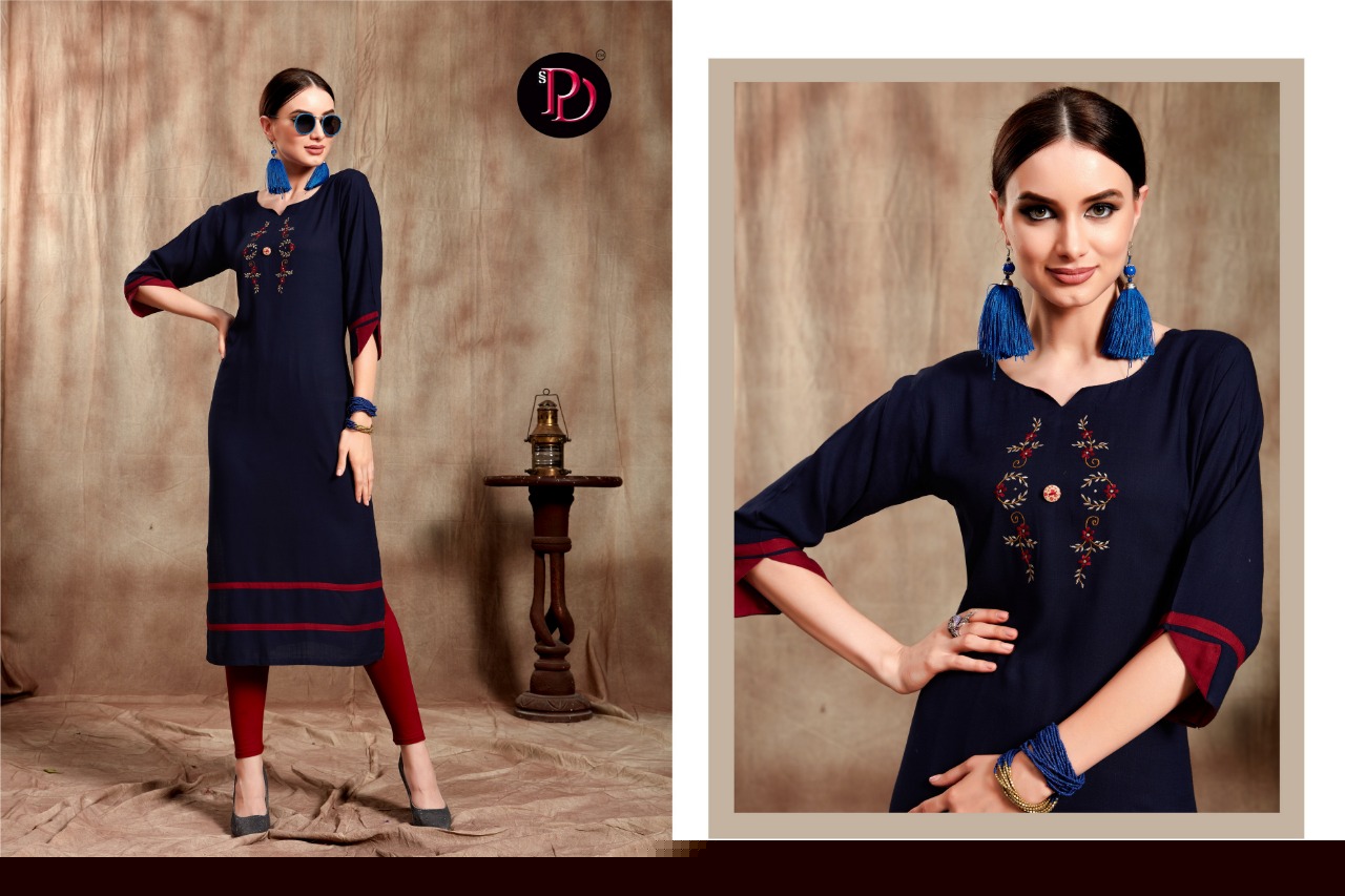 Gulzar By Poorvi Designer 1001 To 1006 Series Stylish Fancy Beautiful Colorful Casual Wear & Ethnic Wear Rayon Slub With Embroidery Kurtis At Wholesale Price