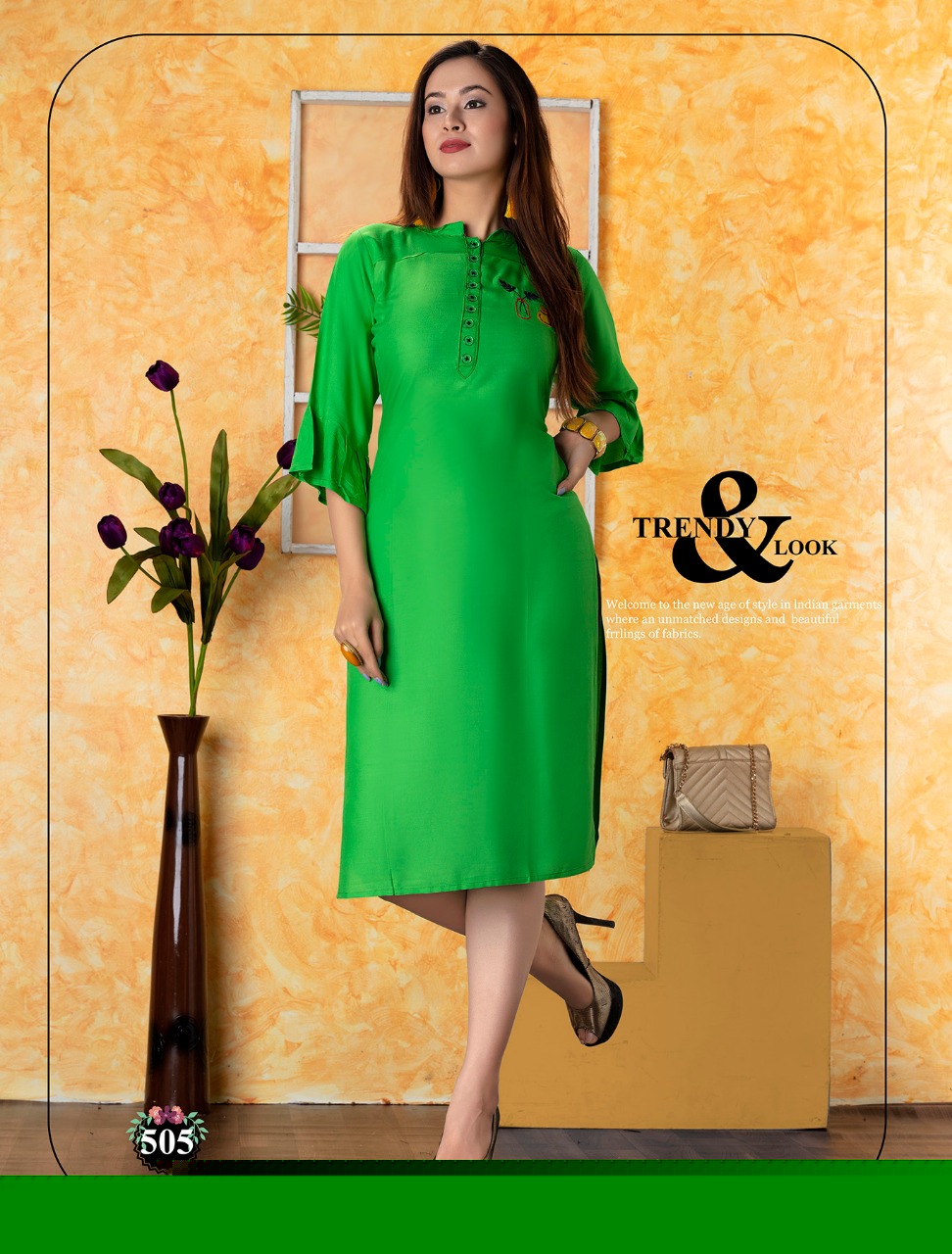 Ibadat By Royal Collection 501 To 510 Series Beautiful Stylish Fancy Colorful Casual Wear & Ethnic Wear & Ready To Wear Rayon Prints Kurtis At Wholesale Price