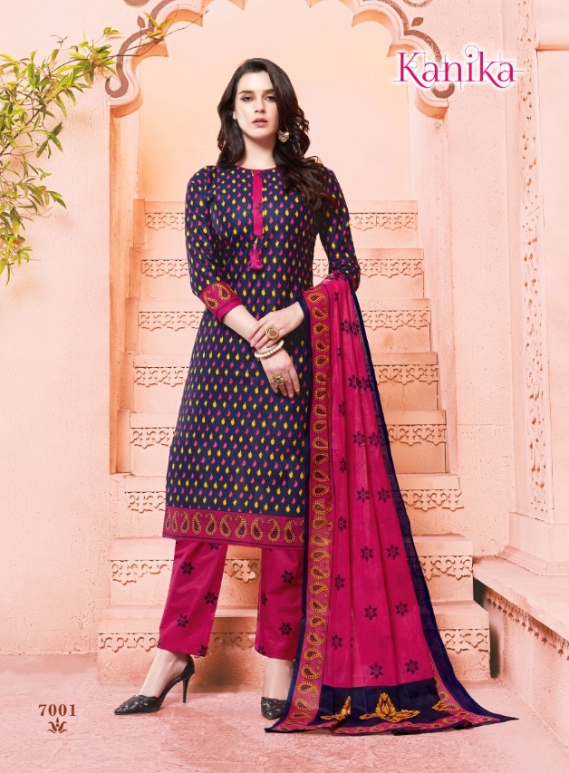 Kanika Vol-7 By Ganesha 7001 To 7012 Series Beautiful Suits Stylish Fancy Colorful Party Wear & Ethnic Wear Cotton Printed Dresses At Wholesale Price