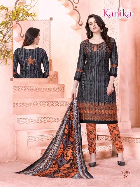 Kanika Vol-7 By Ganesha 7001 To 7012 Series Beautiful Suits Stylish Fancy Colorful Party Wear & Ethnic Wear Cotton Printed Dresses At Wholesale Price