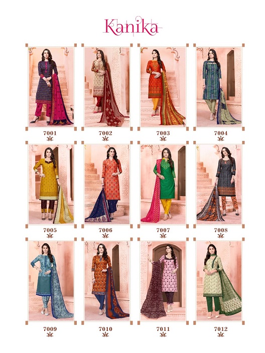 Kanika Vol-7 By Ganesha 7001 To 7012 Series Beautiful Suits Stylish Fancy Colorful Party Wear & Ethnic Wear Cotton Printed Dresses At Wholesale Price