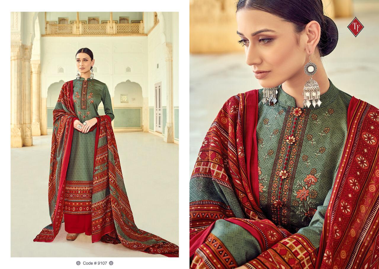 Kashmiri Vol-4 By Tanishk Fashion 9101 To 9110 Series Beautiful Winter Suits Collection Stylish Fancy Colorful Casual Wear & Ethnic Wear Pure Jam Embroidered Dresses At Wholesale Price