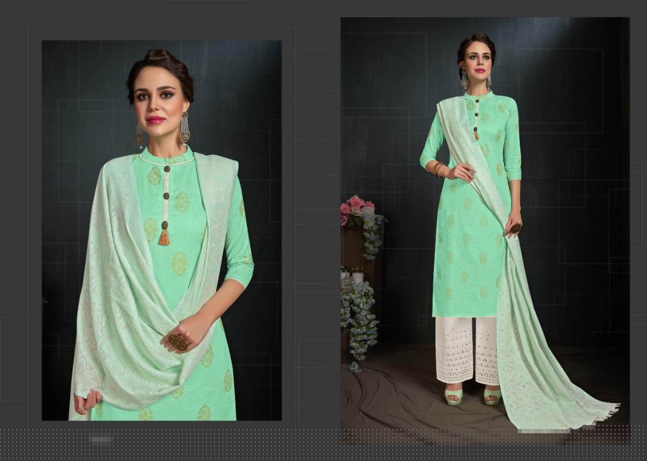 Kayraa By Aaa Design Studio 10001 To 10008 Series Beautiful Suits Stylish Fancy Colorful Party Wear & Ethnic Wear Cotton Lawn Gold Print With Accessories Work Dresses At Wholesale Price
