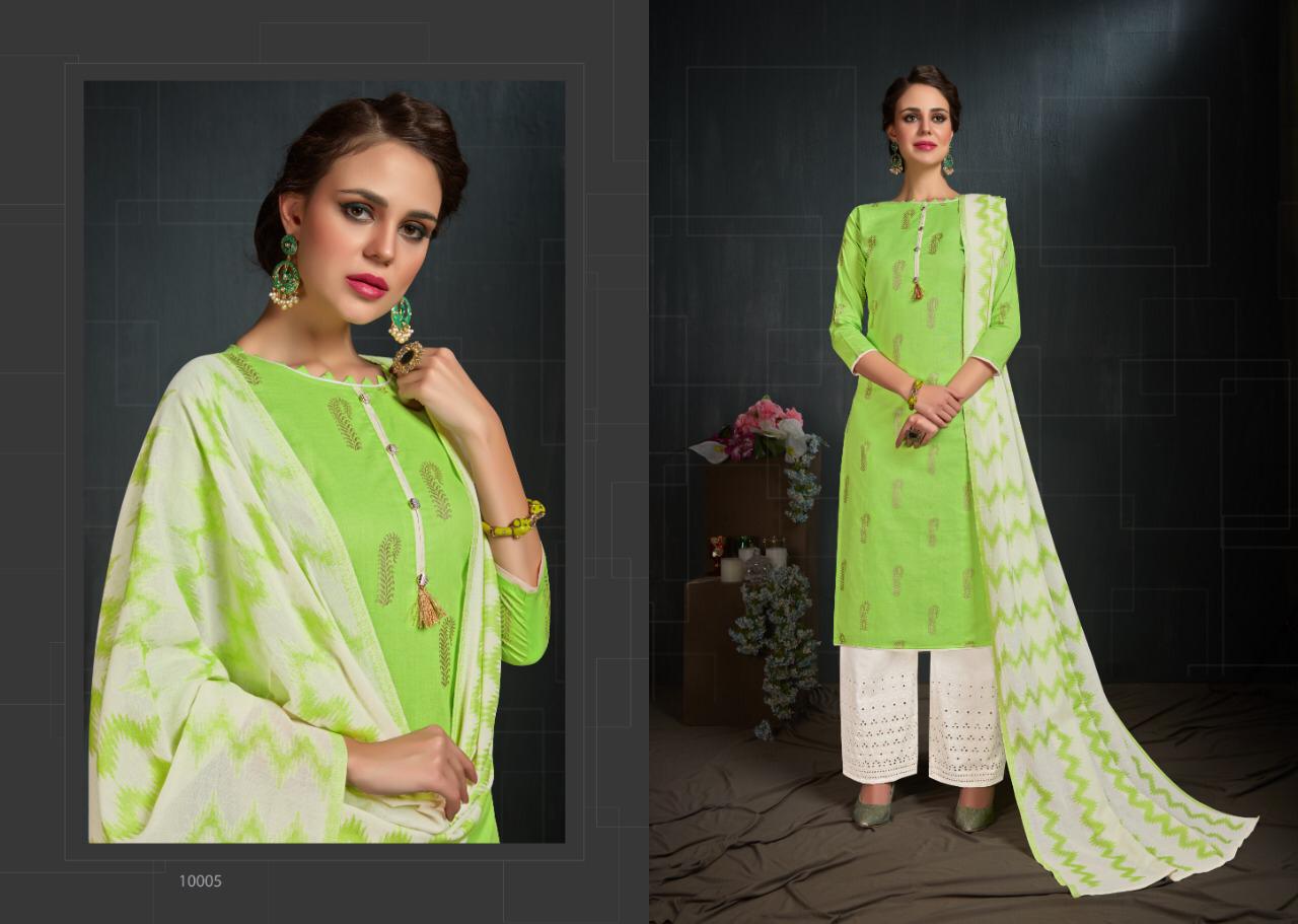 Kayraa By Aaa Design Studio 10001 To 10008 Series Beautiful Suits Stylish Fancy Colorful Party Wear & Ethnic Wear Cotton Lawn Gold Print With Accessories Work Dresses At Wholesale Price
