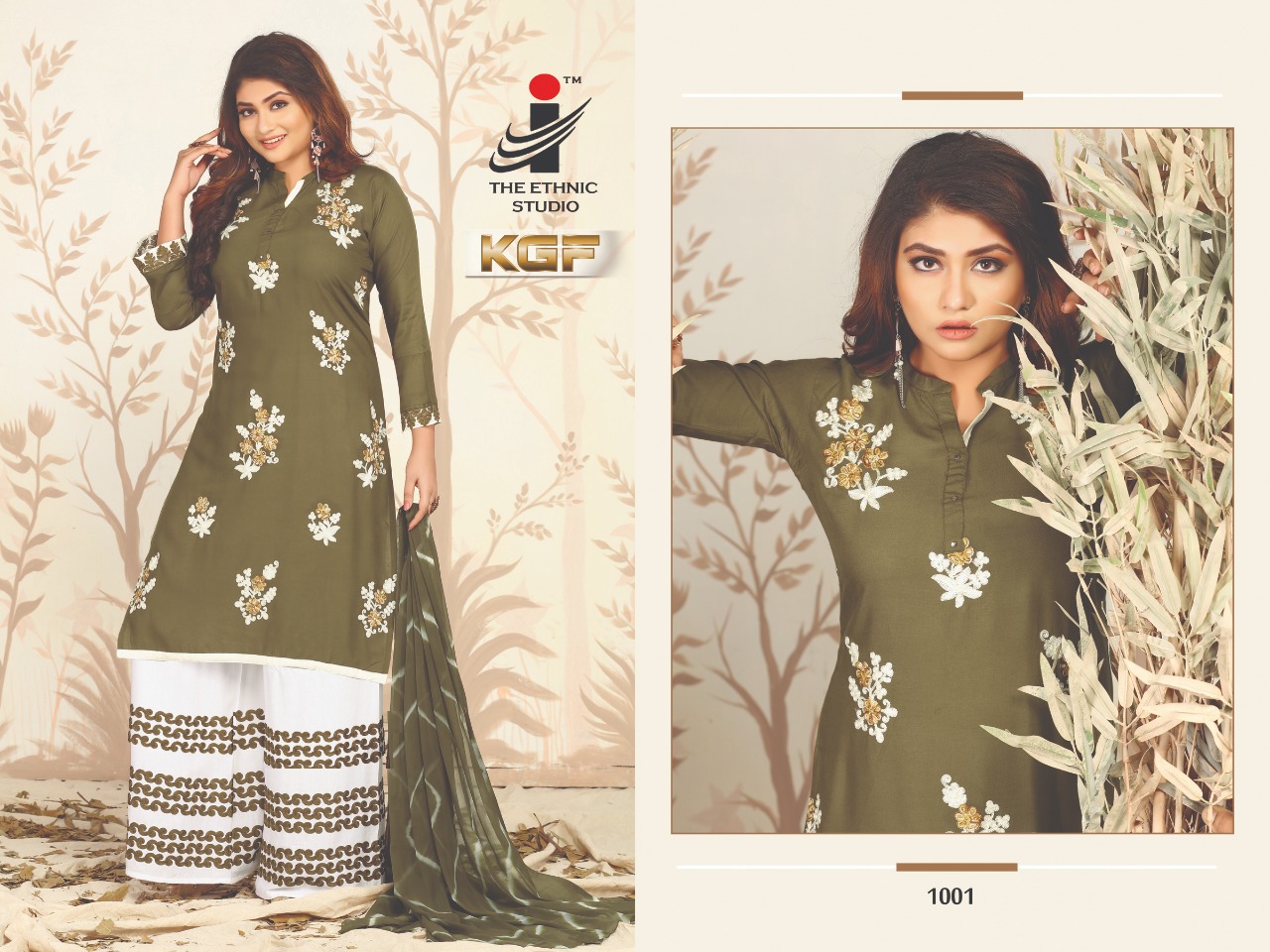Kgf By The Ethnic Studio 1001 To 1008 Series Beautiful Colorful Stylish Fancy Casual Wear & Ethnic Wear & Ready To Wear Rayon Plain Top With Embroidery Kurtis At Wholesale Price