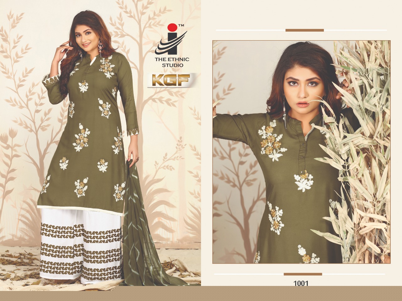 Kgf By The Ethnic Studio 1001 To 1008 Series Beautiful Colorful Stylish Fancy Casual Wear & Ethnic Wear & Ready To Wear Rayon Plain Top With Embroidery  Kurtis At Wholesale Price