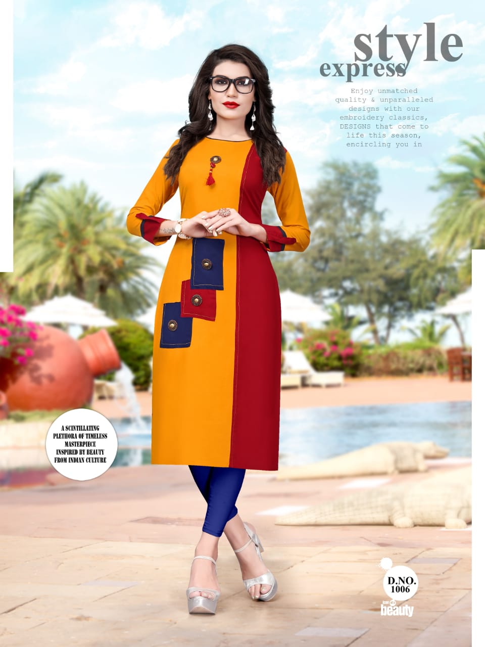 Khushi By Laxmi Designer 1001 To 1008 Series Beautiful Stylish Fancy Colorful Casual Wear & Ethnic Wear & Ready To Wear Rayon Printed Kurtis At Wholesale Price