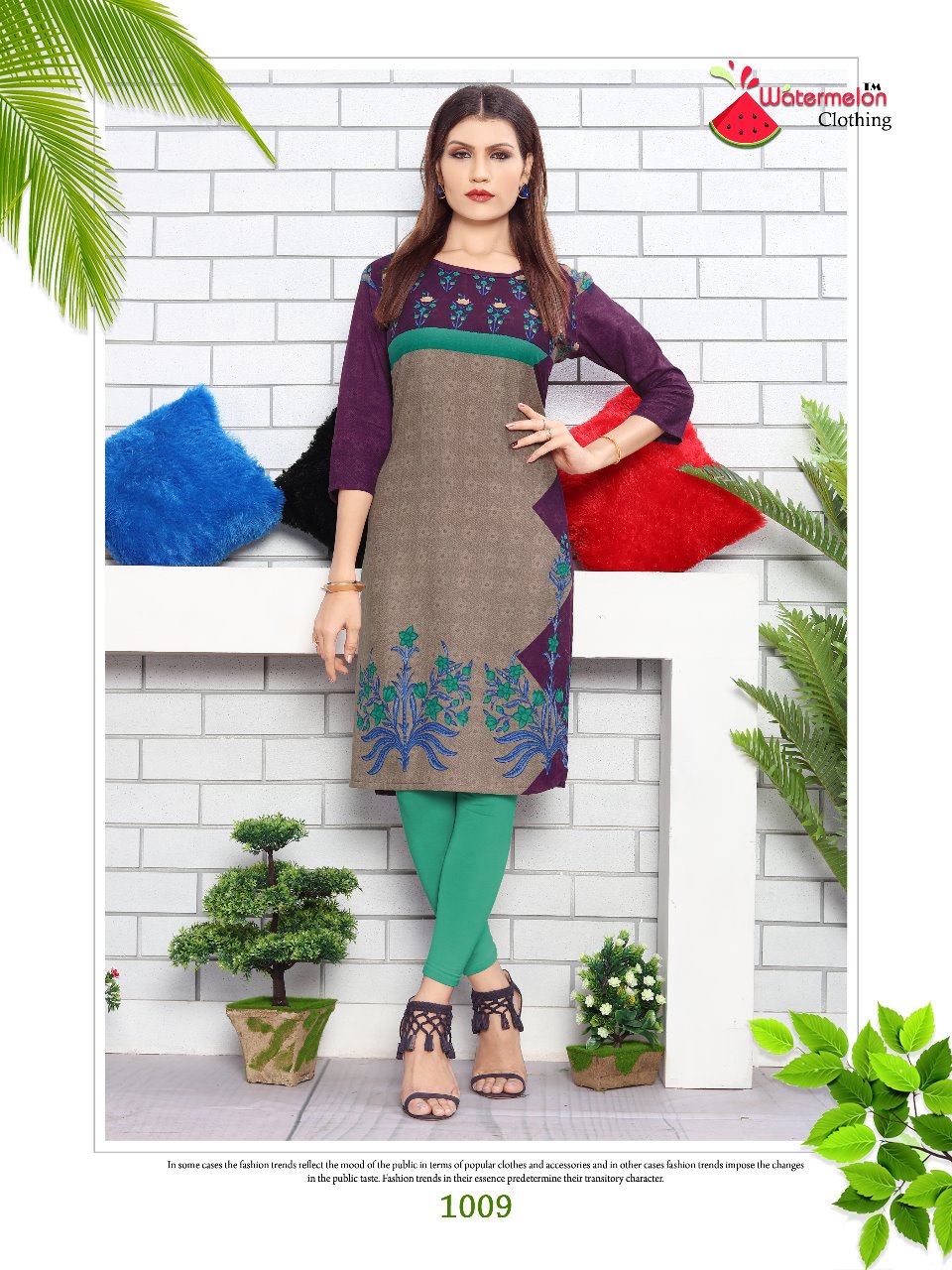 Kiss Miss Vol-4 By Watermelon 1001 To 1010 Series Stylish Colorful Fancy Beautiful Casual Wear & Ethnic Wear Heavy Rayon Printed Kurtis At Wholesale Price