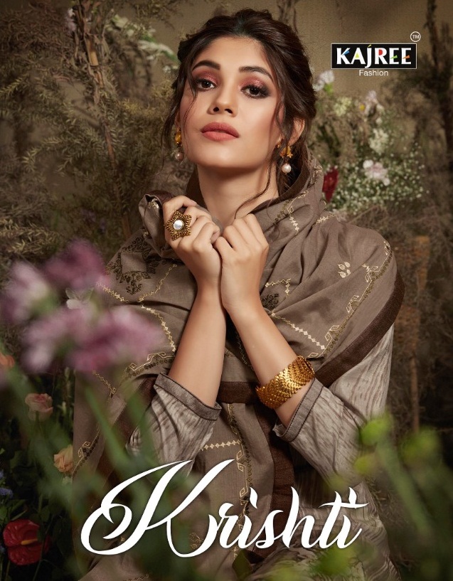 Krishti By Kajree Fashion 1251 To 1262 Series Designer Festive Suits Collection Beautiful Stylish Fancy Colorful Party Wear & Occasional Wear Silk Top With Schiffli Lace Dresses At Wholesale Price