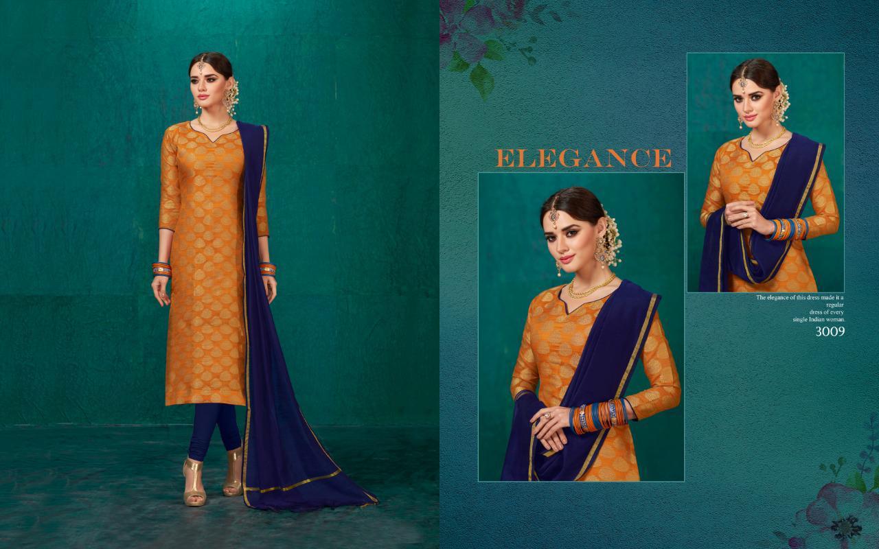 Kulfi Vol-3 By Amrut Varsha Creation 3001 To 3012 Series Beautiful Suits Collection Colorful Stylish Fancy Party Wear & Occasional Wear Banarasi Silk Dresses At Wholesale Price