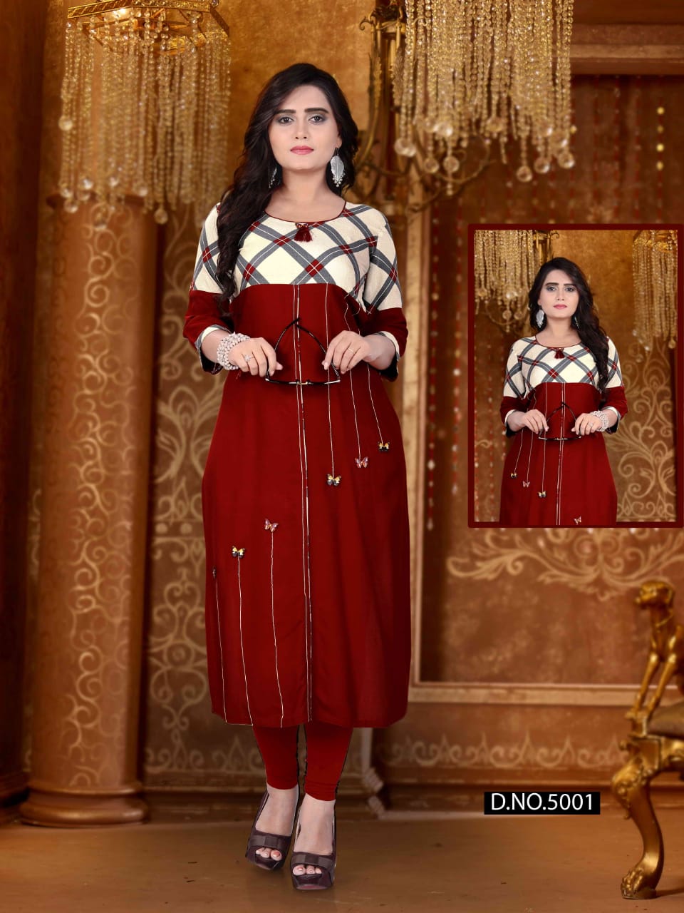 Kulfi Vol-5 By Aarav Collection 5001 To 5008 Series Beautiful Colorful Stylish Fancy Casual Wear & Ethnic Wear & Ready To Wear Pure Rayon Cotton Air-jet Kurtis At Wholesale Price