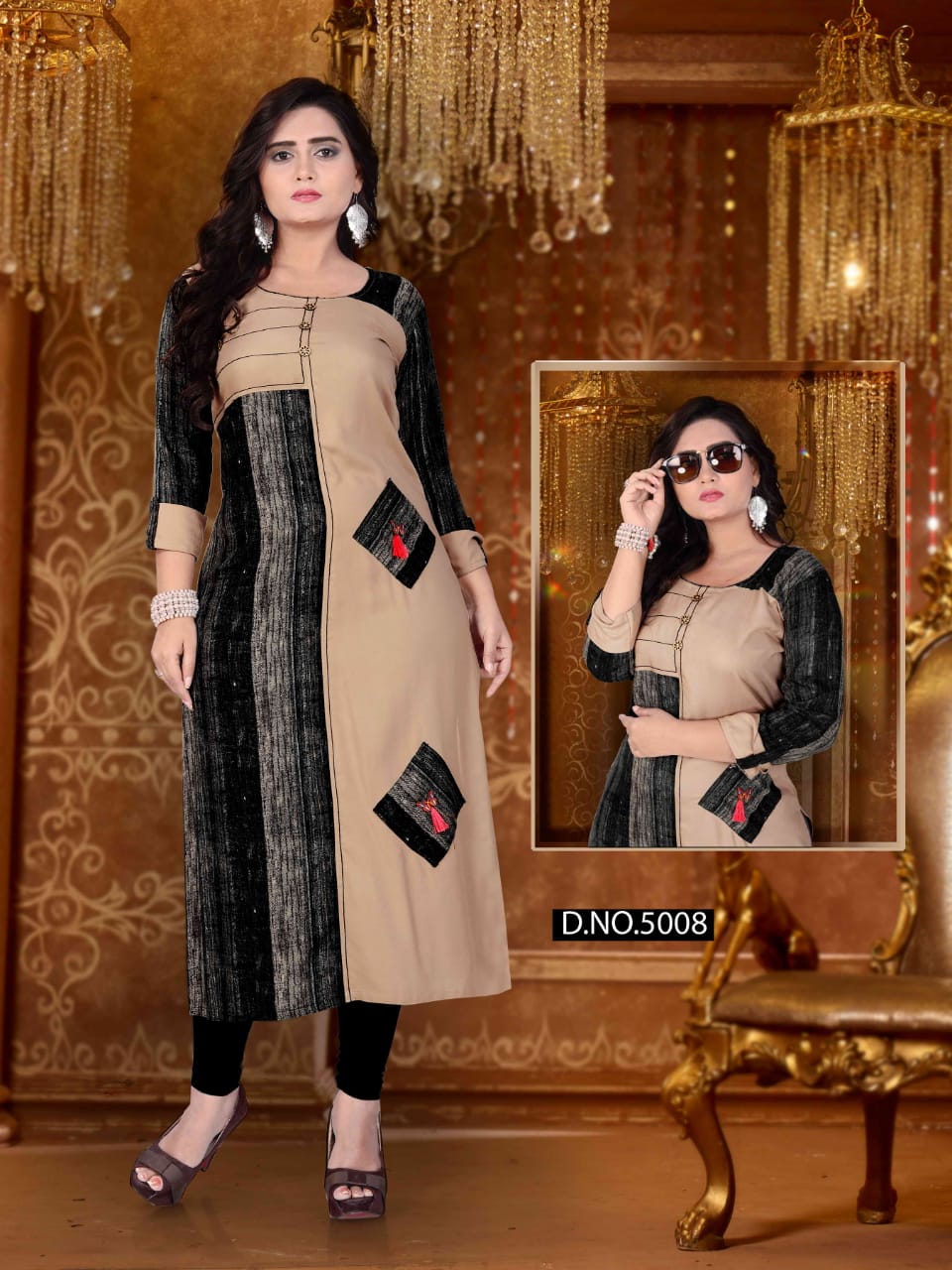 Kulfi Vol-5 By Aarav Collection 5001 To 5008 Series Beautiful Colorful Stylish Fancy Casual Wear & Ethnic Wear & Ready To Wear Pure Rayon Cotton Air-jet Kurtis At Wholesale Price