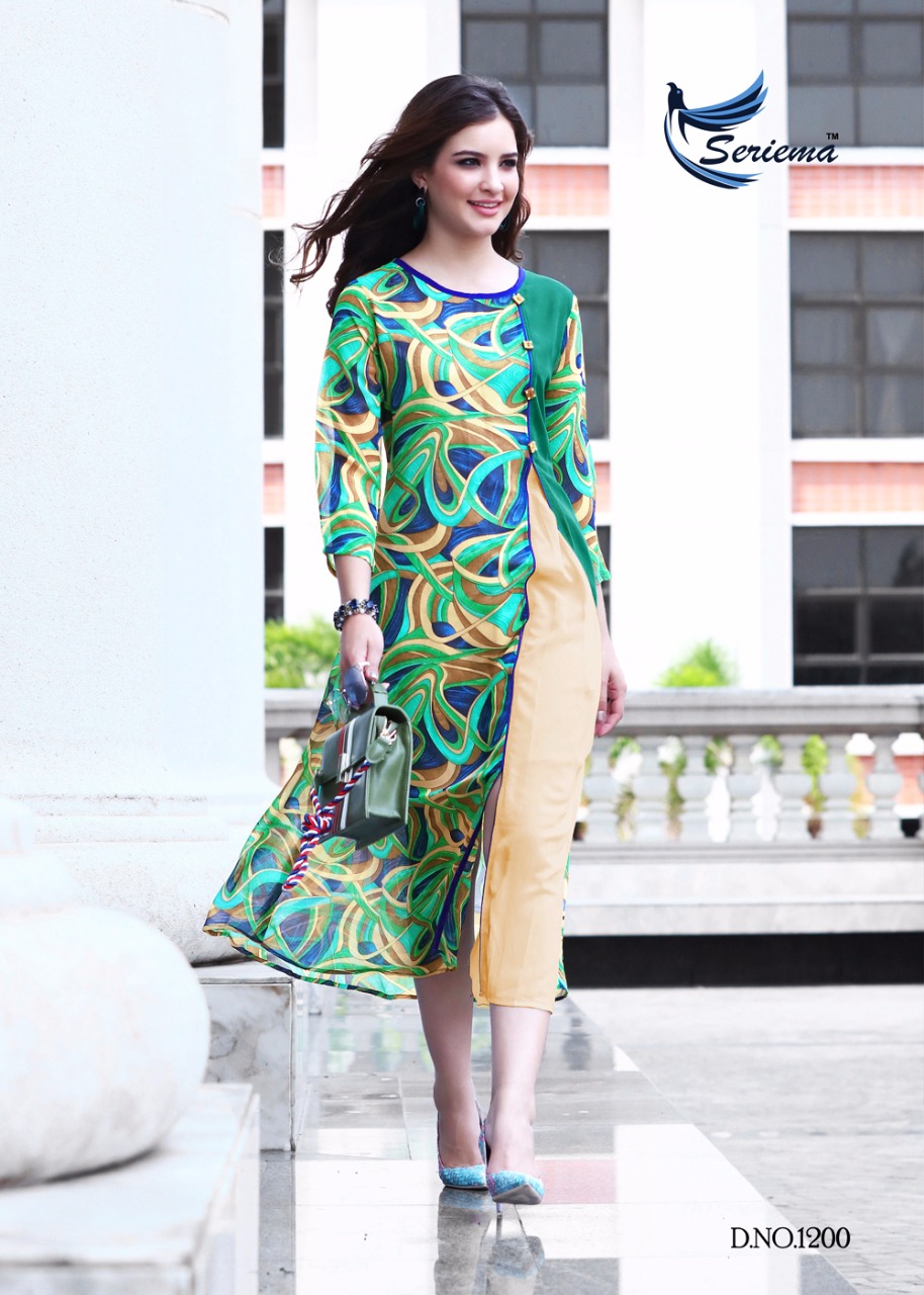 Kumb Shine By Sparrow 1198 To 1203 Series Designer Beautiful Stylish Fancy Colorful Casual Wear & Ethnic Wear Heavy Georgette Printed Kurtis At Wholesale Price