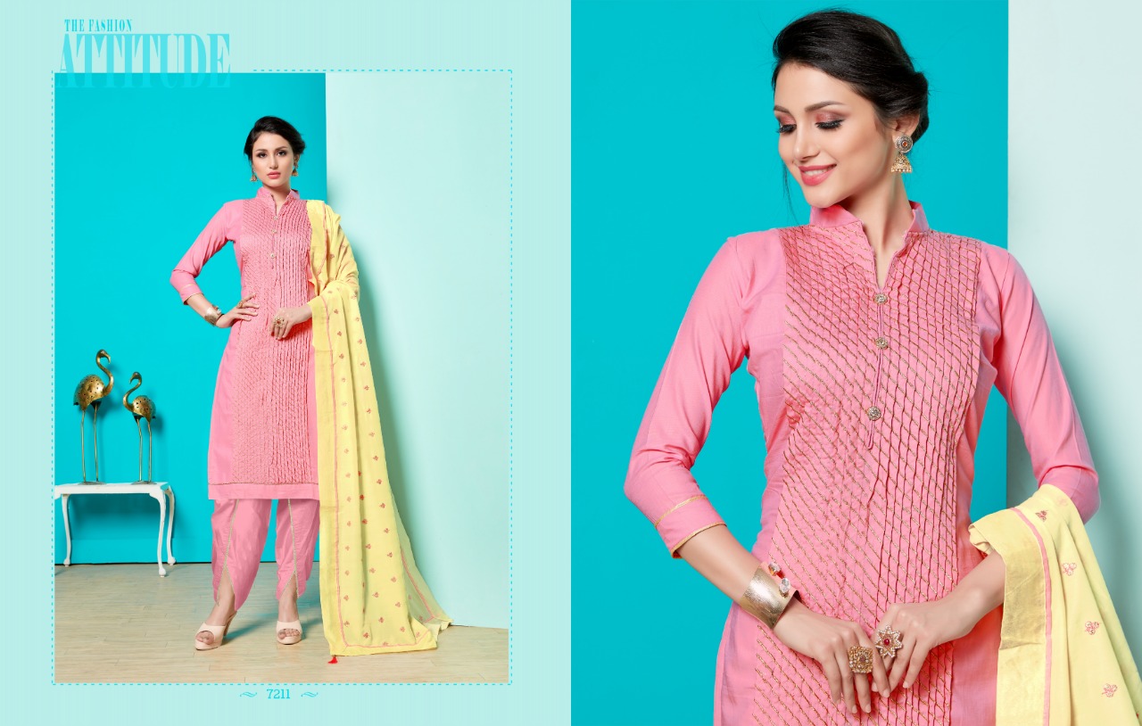 Laddo By Micro Designer 7201 To 7212 Series Indian Traditional Wear Collection Beautiful Stylish Fancy Colorful Party Wear & Occasional Wear Heavy Jam Cotton Embroidery Dresses At Wholesale Price